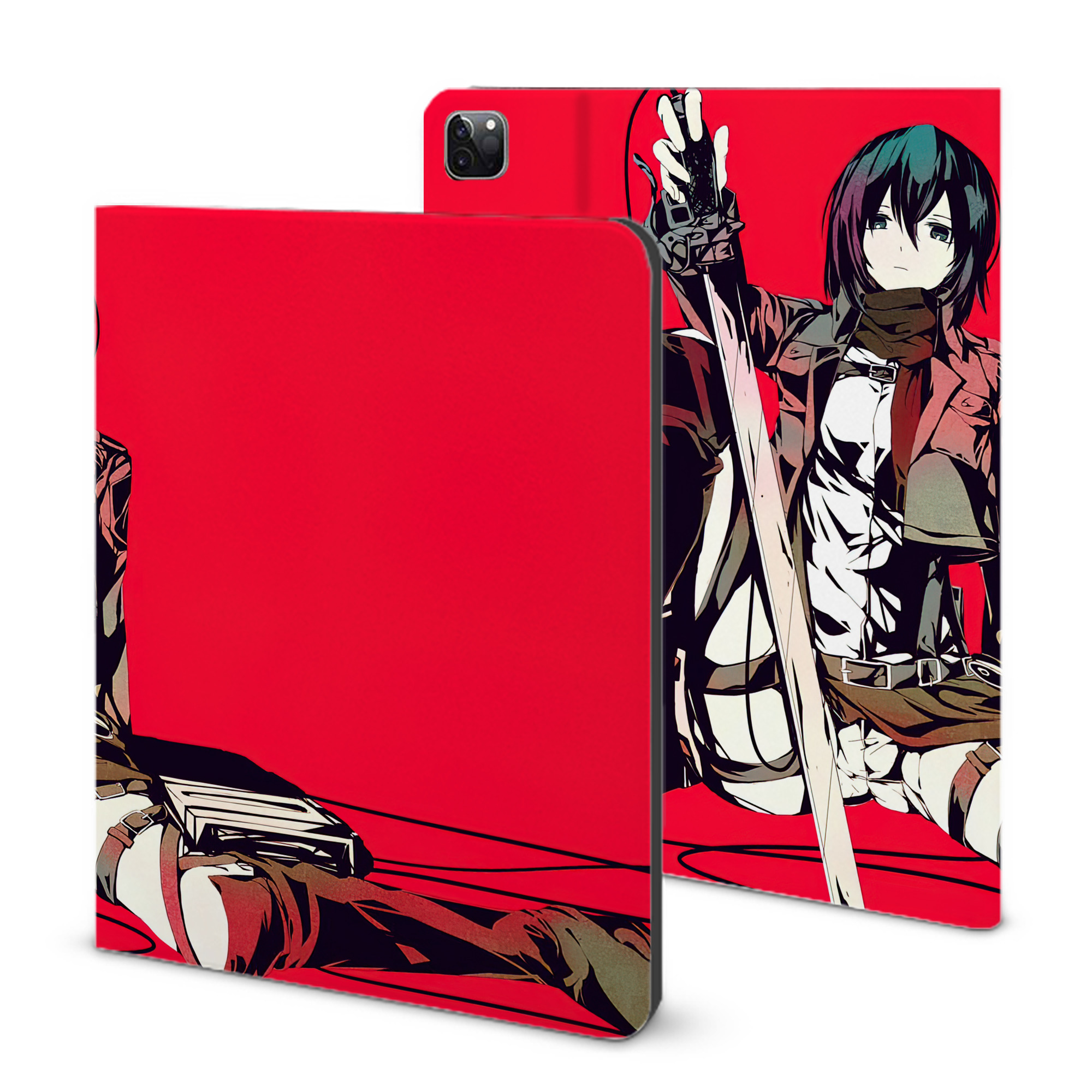 （画像用） 進撃の巨人 Attack on Titan IPad ケース ブック型 PUレザー TPU 耐衝撃 軽量 薄型 ペン収納なし 全面保護 IPad 各モデル対応